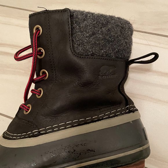 Sorel Slimpack Lace Duck Boot Women's Black Size 9 - Picture 2 of 12